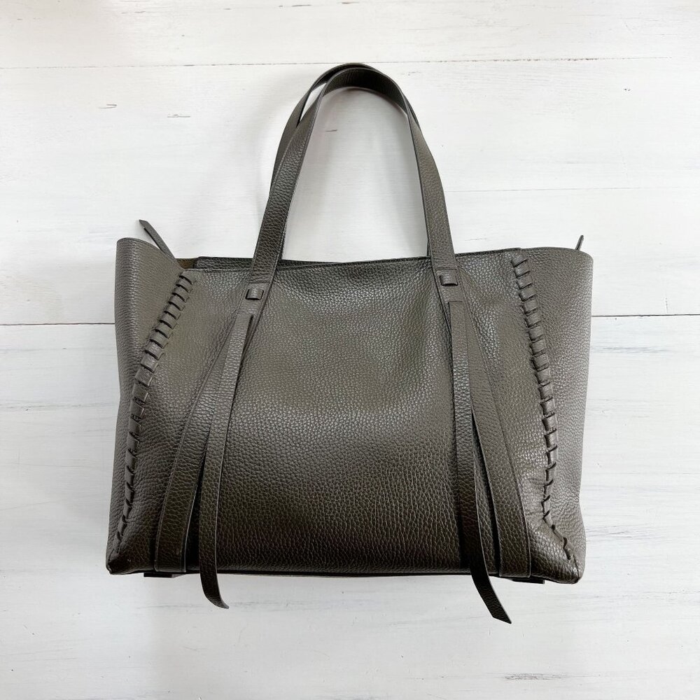 All Saints Ray East West Leather Tote WB092M in Musk Brown